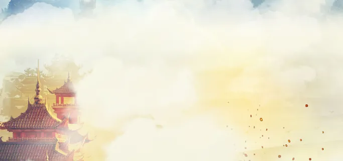 古典建筑古风淘宝海报背景高清