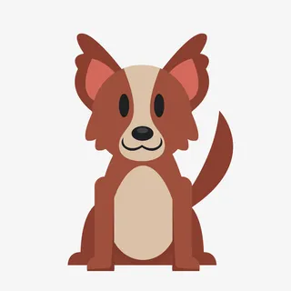 卡通可爱小狗矢量图免抠