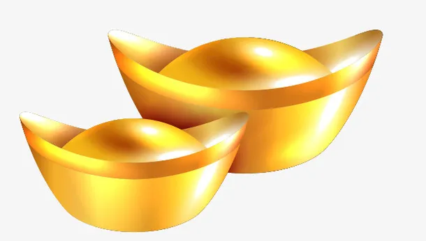 中国风春节矢量元素金元宝免抠