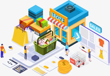 商场插画素材免抠