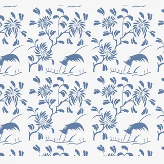 蓝色国风海报装饰免抠