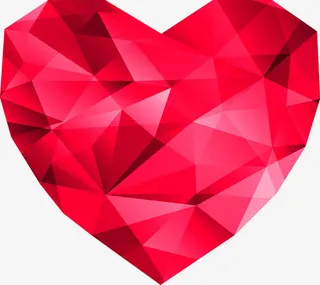 几何图形爱心免抠
