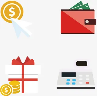 收银钱款元素免抠