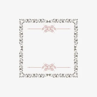 方形花纹边框免抠