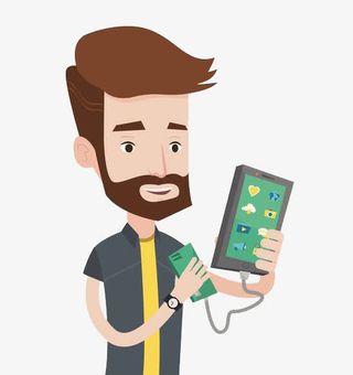 用充电宝充电继续玩手机免抠