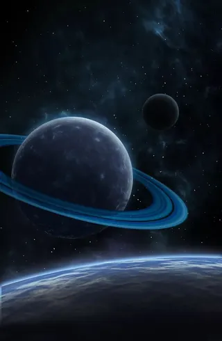 蓝色宇宙科技背景免抠