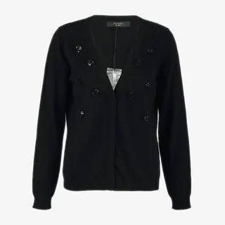 系扣羊毛开襟针织衫免抠