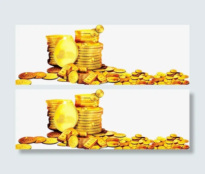 堆积的金币免抠