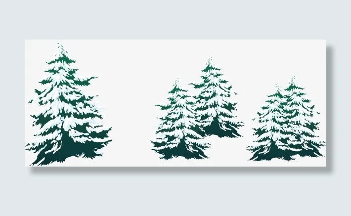 矢量雪松免抠