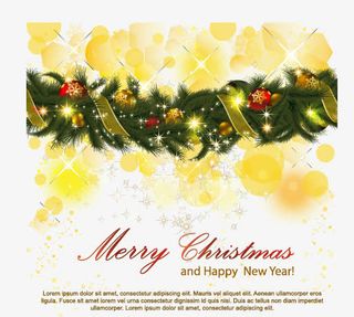 新年和圣诞快乐免抠