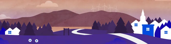 手绘风景海报banner背景高清
