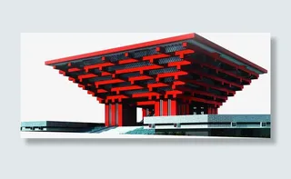 上海世博会建筑物免抠