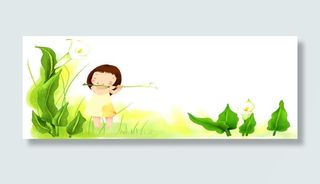 清新卡通背景海报