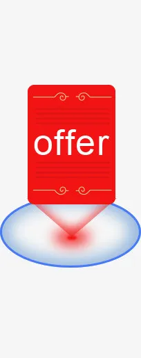 红色offer效果免抠