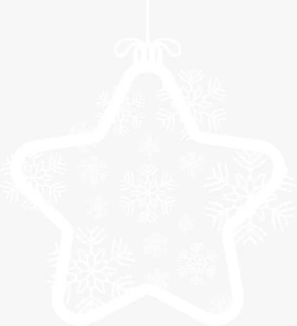 雪花星星挂件免抠