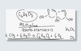 手绘化学方程式免抠