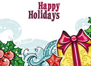 卡通礼物盒圣诞海报背景素材高清