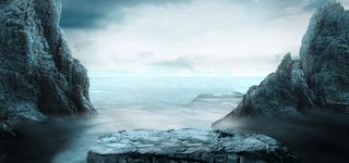 高原气天山效果高档酒合成背景大海报高清