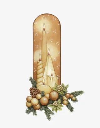 手绘烂漫的烛光免抠