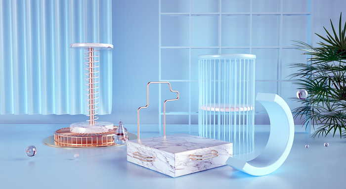 C4D，微场景，电商，舞台高清