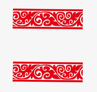 中国风精美红色新年快乐边框免抠