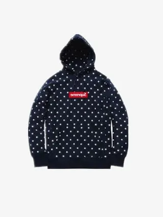 波点潮牌深色连帽卫衣免抠