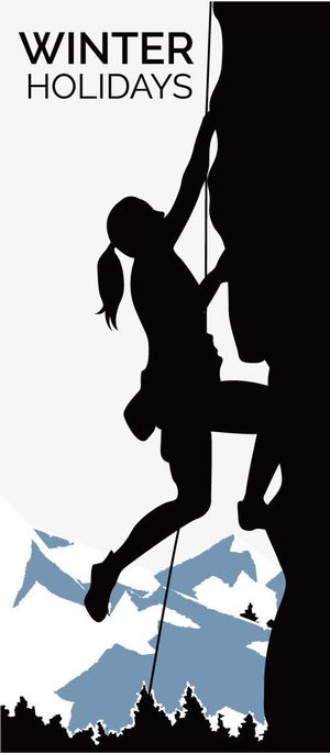 矢量攀岩女强人免抠