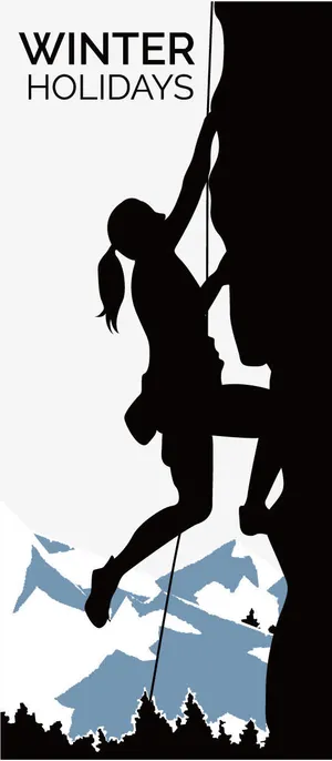 矢量攀岩女强人免抠