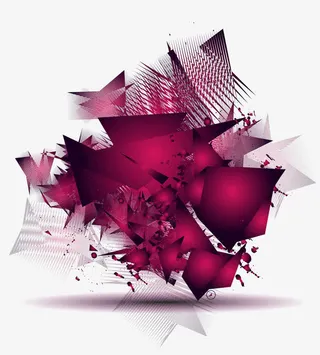 紫色组合碎片免抠