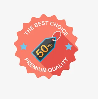 粉色锯齿促销标签免抠