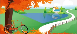 矢量春天风景免抠