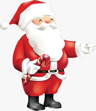 创意合成效果圣诞老人开心免抠