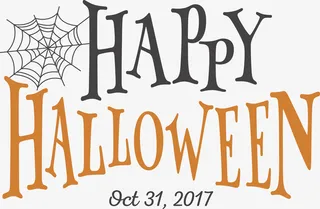 万圣节快乐蜘蛛网装饰LOGO免抠