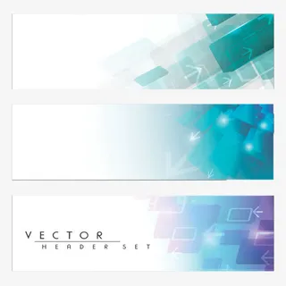 科技模版横幅免抠