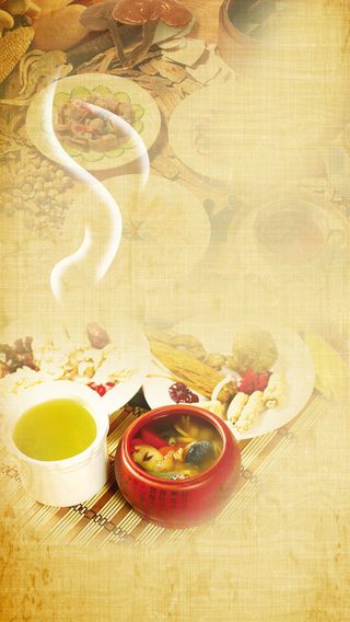 中国风中药良汤药煲广告海报背景素材高清