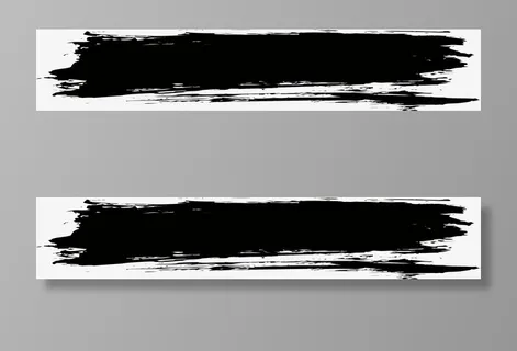 黑色笔墨免抠装饰墨迹笔触元素