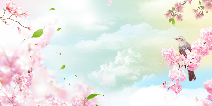 醉美春天海报背景素材高清