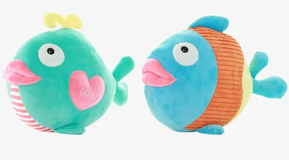 网红毛绒玩具亲吻鱼免抠