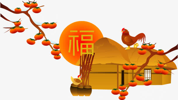 矢量鸡年新春免抠