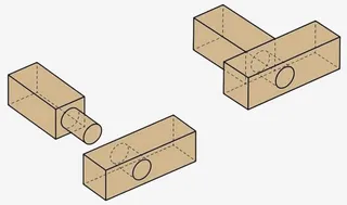 古代建筑结构卯榫素材免抠