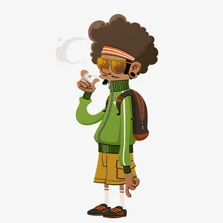 抽烟的学生免抠