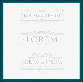 精美花纹边框装饰元素矢量素材免抠