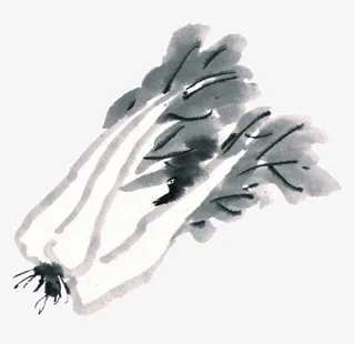 白菜国画免抠