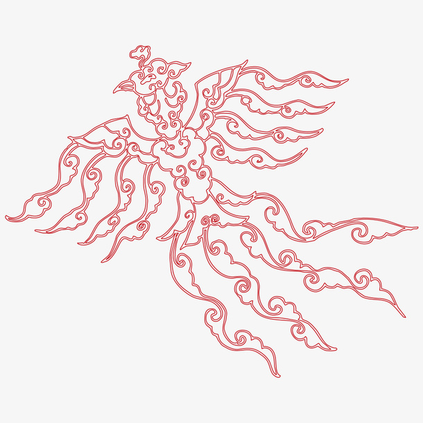 中国风花纹免抠