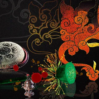 中国风复古花纹背景高清