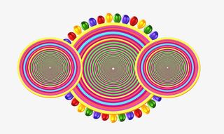 卡通七彩螺旋纹免抠