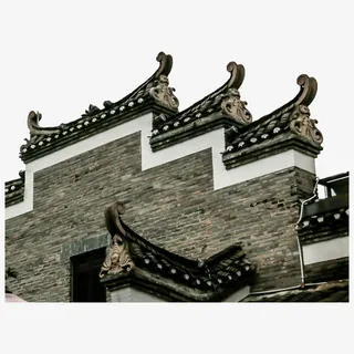 徽派建筑屋檐屋角免抠