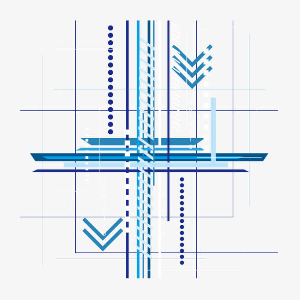 矢量蓝色科技纹理免抠