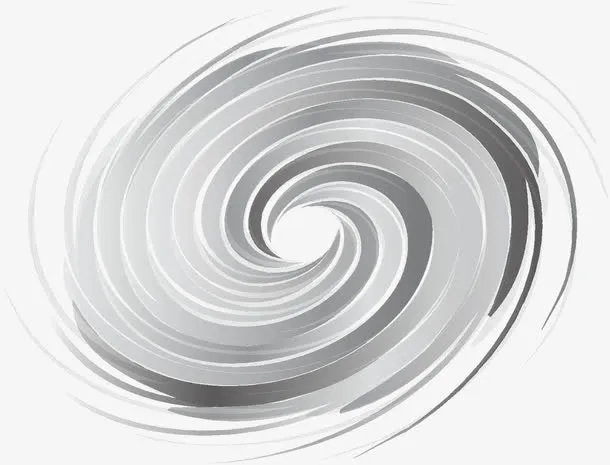 手绘灰色暴风漩涡免抠