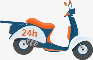 卡通电动车装饰素材免抠